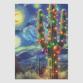 Christmas Desert Saguaro Cactus Decoupage 薄葉紙 (正面)