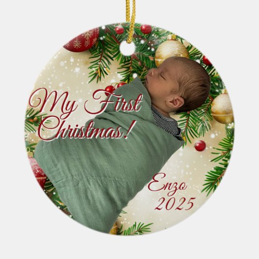 Christmas Design セラミックオーナメント (正面)