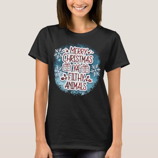 Christmas design Christmas snow globe Tシャツ (正面)