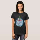 Christmas design Merry Christmas snow globe Tシャツ (正面フル)