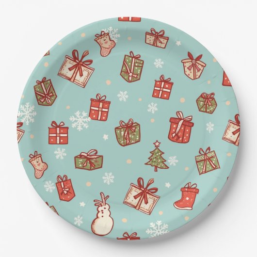 Christmas Design Paper Plates ペーパープレート (正面)