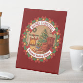 Christmas Desk Stand  Merry & Bright Holiday Decor 台座サイン (インサイチュ)