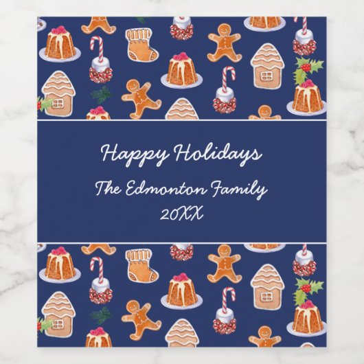 Christmas Desserts ワインラベル (シングルラベル)