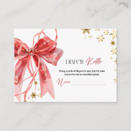 Christmas Diaper Raffle Baby Shower エンクロージャーカード