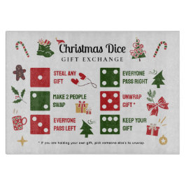 Christmas Dice Gift Exchange Cutting Board カッティングボード