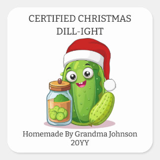 Christmas Dill‑ight Holiday Pickling Jar スクエアシール