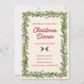 Christmas Dinner Invitation card 招待状 (正面)