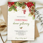 Christmas dinner invitation card 招待状