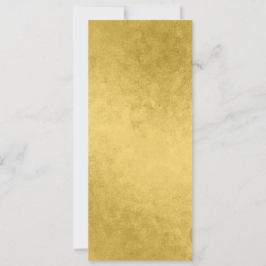 Christmas dinner party gold and red baubles 招待状 (裏面)