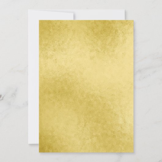 Christmas dinner party gold and red baubles 招待状 (裏面)