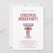 Christmas Dinner Party Invitation 招待状 (正面)