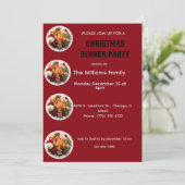 Christmas dinner party invite 招待状 (スタンド正面)