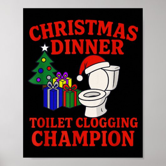 Christmas Dinner Toilet Clogging Chamon _ Funny Ch ポスター (正面)