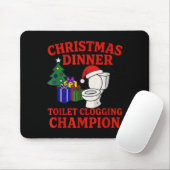 Christmas Dinner Toilet Clogging Chamon _ Funny Ch マウスパッド (マウス)