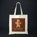 Christmas Dinner Watercolor Gingerbread Man トートバッグ<br><div class="desc">Design is composed of watercolor gingerbread man

Available here:
http://www.zazzle.com/store/selectpartysupplies</div>