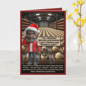 Christmas dinosaur カード (黄色い花)