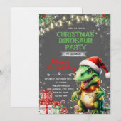 Christmas Dinosaur Birthday Invite 招待状 (正面/裏面)