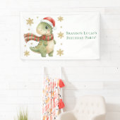 Christmas Dinosaur Birthday Party 横断幕 (インサイチュ)