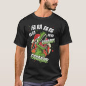 Christmas Dinosaur Fa Ra Ra Ra Rawr Rex  Xmas Boys Tシャツ (正面)