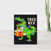 Christmas Dinosaur Shirt Tree Rex Pajamas Xmas Men カード (正面)