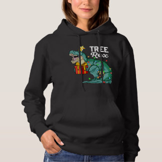 Christmas Dinosaur Tree Rex Cute Boys Kids TRex Xm パーカ