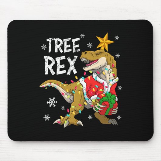 Christmas Dinosaur Tree Rex Pajamas Men Boys Kids マウスパッド (正面)