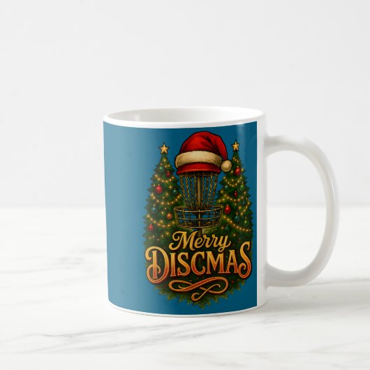 Christmas Disc Golf Merry Discmas  コーヒーマグカップ (右)