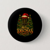 Christmas Disc Golf Merry Discmas 缶バッジ (正面)