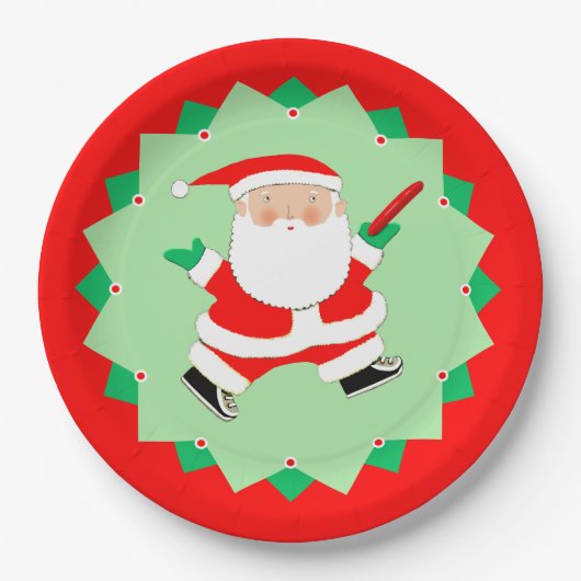 Christmas Disc Golf Party ペーパープレート (正面)