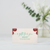 Christmas Discount Card – Festive Holiday Savings 割引カード (スタンド正面)