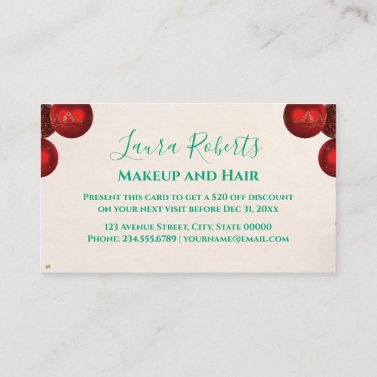 Christmas Discount Card – Festive Holiday Savings 割引カード (裏面)