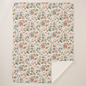 Christmas Ditsy Doodles  シェルパブランケット (正面)