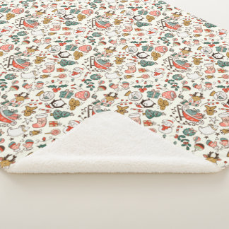 Christmas Ditsy Doodles  シェルパブランケット