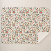 Christmas Ditsy Doodles  シェルパブランケット (正面(横))