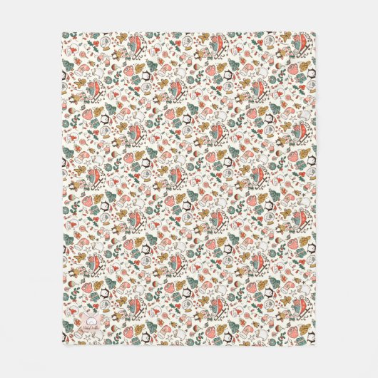 Christmas Ditsy Doodles  フリースブランケット (正面)