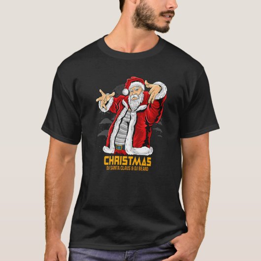 Christmas Dj Santa ClausコスチュームChristmasパーティー Tシャツ (正面)