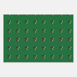 christmas dog ラッピングペーパーシート