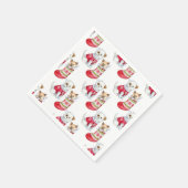 Christmas Dog & Cat スタンダードカクテルナプキン (角)