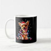 Christmas Dog Corgi Santa Xmas Women Men Kids コーヒーマグカップ (左)