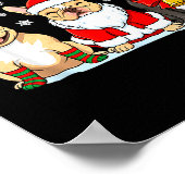 Christmas Dog French Bulldog Xmas Dog Lover Men Wo ポスター (角)