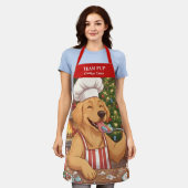 Christmas Dog Holiday Baking Apron エプロン (着用した状態)