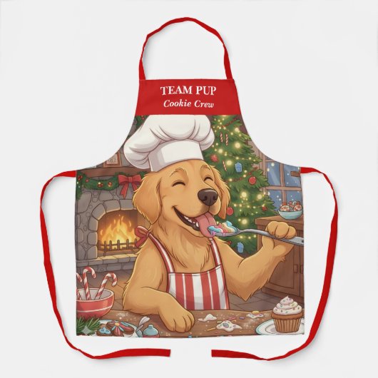 Christmas Dog Holiday Baking Apron エプロン (正面)