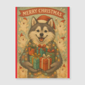 "Christmas Dog" Magnetic Card (正面)
