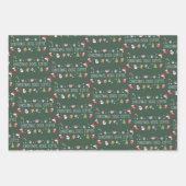 Christmas Dogs Coffee Mom Cozy Winter Pet Lover ラッピングペーパーシート (正面)