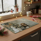 Christmas Dogs Cutting Board Holiday Gift カッティングボード