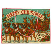 "Christmas Dogs" Gift Bag ラージペーパーバッグ (裏面)