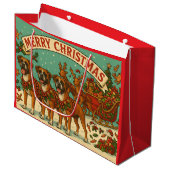 "Christmas Dogs" Gift Bag ラージペーパーバッグ (正面アングル)