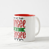 Christmas Don't Get Your Tinsel In A Tangle ツートーンマグカップ (正面右)