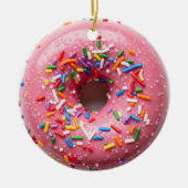 CHRISTMAS DONUT ORNAMENT PINK SPRINKLES セラミックオーナメント (正面)