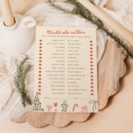 Christmas Doodle He said She said Card 招待状